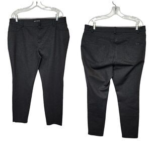 DKNY Women's Jeans Size XL Skinny Leg Pant W/Back Pockets Dark  Gray